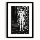 Expressionist Art: The Finger Game | Bold Black-and-White Wall Decor