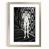 Expressionist Art: The Finger Game | Bold Black-and-White Wall Decor