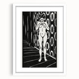 Expressionist Art: The Finger Game | Bold Black-and-White Wall Decor