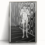 Expressionist Art: The Finger Game | Bold Black-and-White Wall Decor
