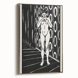 Expressionist Art: The Finger Game | Bold Black-and-White Wall Decor