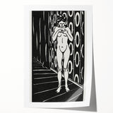 Expressionist Art: The Finger Game | Bold Black-and-White Wall Decor
