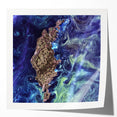 Abstract Impressionist Ocean Wall Art - Swirling Phytoplankton Print