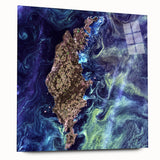 Abstract Impressionist Ocean Wall Art - Swirling Phytoplankton Print
