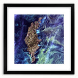 Abstract Impressionist Ocean Wall Art - Swirling Phytoplankton Print