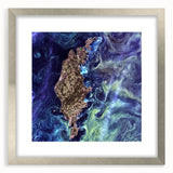 Abstract Impressionist Ocean Wall Art - Swirling Phytoplankton Print