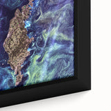 Abstract Impressionist Ocean Wall Art - Swirling Phytoplankton Print