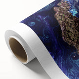 Abstract Impressionist Ocean Wall Art - Swirling Phytoplankton Print