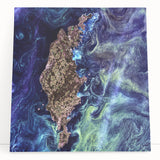 Abstract Impressionist Ocean Wall Art - Swirling Phytoplankton Print