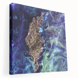 Abstract Impressionist Ocean Wall Art - Swirling Phytoplankton Print