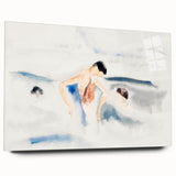 Abstract Water Scene Modern Art - Serene Minimalist Wall Decor