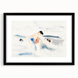 Abstract Water Scene Modern Art - Serene Minimalist Wall Decor