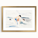 Abstract Water Scene Modern Art - Serene Minimalist Wall Decor