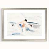 Abstract Water Scene Modern Art - Serene Minimalist Wall Decor