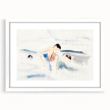 Abstract Water Scene Modern Art - Serene Minimalist Wall Decor