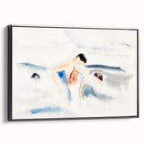 Abstract Water Scene Modern Art - Serene Minimalist Wall Decor