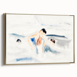 Abstract Water Scene Modern Art - Serene Minimalist Wall Decor
