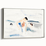 Abstract Water Scene Modern Art - Serene Minimalist Wall Decor