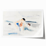 Abstract Water Scene Modern Art - Serene Minimalist Wall Decor
