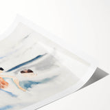 Abstract Water Scene Modern Art - Serene Minimalist Wall Decor