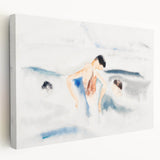 Abstract Water Scene Modern Art - Serene Minimalist Wall Decor