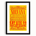 Nirvana 1990 Concert Poster - Retro Wall Art for Grunge Fans