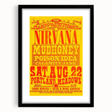 Nirvana 1990 Concert Poster - Retro Wall Art for Grunge Fans