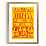 Nirvana 1990 Concert Poster - Retro Wall Art for Grunge Fans
