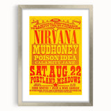 Nirvana 1990 Concert Poster - Retro Wall Art for Grunge Fans