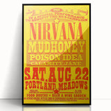 Nirvana 1990 Concert Poster - Retro Wall Art for Grunge Fans