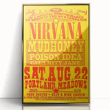 Nirvana 1990 Concert Poster - Retro Wall Art for Grunge Fans