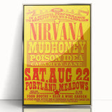 Nirvana 1990 Concert Poster - Retro Wall Art for Grunge Fans
