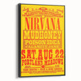 Nirvana 1990 Concert Poster - Retro Wall Art for Grunge Fans