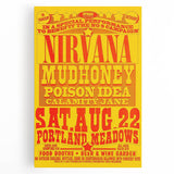 Nirvana 1990 Concert Poster - Retro Wall Art for Grunge Fans