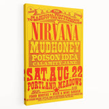 Nirvana 1990 Concert Poster - Retro Wall Art for Grunge Fans