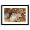 Realism Animal Art Print - Oxen Resting by John Singer Sargent