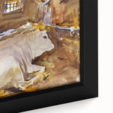 Realism Animal Art Print - Oxen Resting by John Singer Sargent