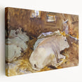 Realism Animal Art Print - Oxen Resting by John Singer Sargent