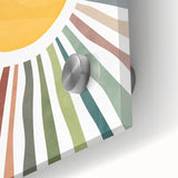 Happy Sunburst Girls Room Wall Art - Cheerful Nursery Print