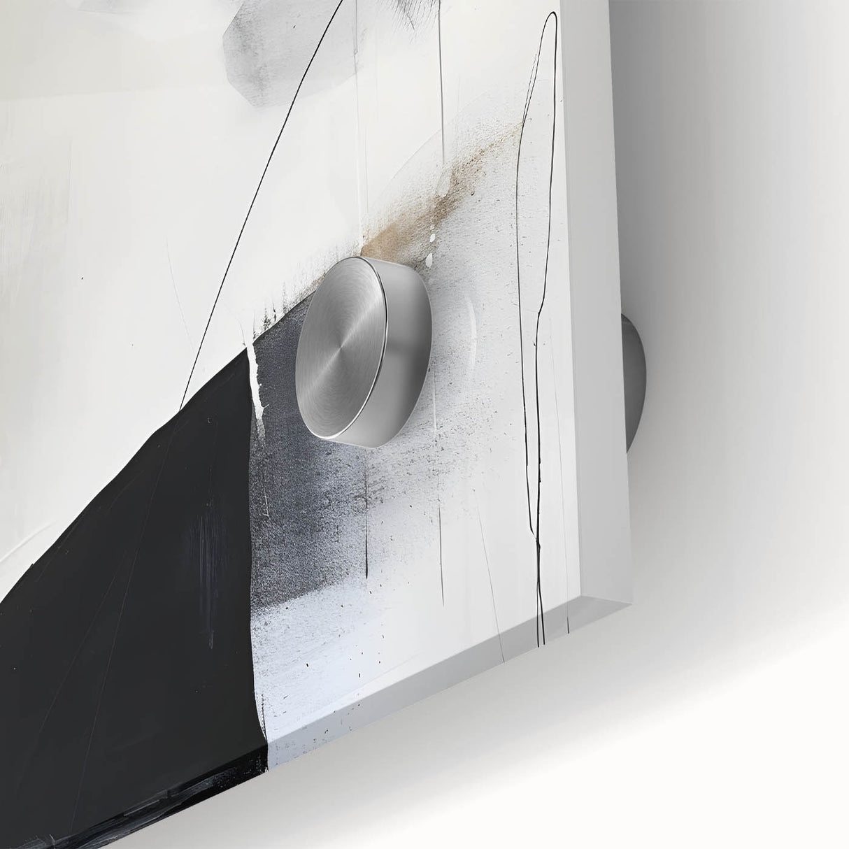 Framed and Canvas Dining Room Art – Abstract Black & Gray Print