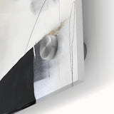 Framed and Canvas Dining Room Art – Abstract Black & Gray Print