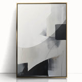 Framed and Canvas Dining Room Art – Abstract Black & Gray Print