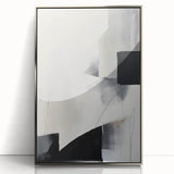 Framed and Canvas Dining Room Art – Abstract Black & Gray Print