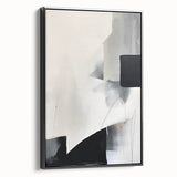 Framed and Canvas Dining Room Art – Abstract Black & Gray Print