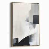 Framed and Canvas Dining Room Art – Abstract Black & Gray Print