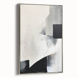 Framed and Canvas Dining Room Art – Abstract Black & Gray Print