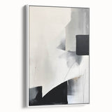 Framed and Canvas Dining Room Art – Abstract Black & Gray Print