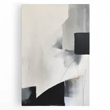 Framed and Canvas Dining Room Art – Abstract Black & Gray Print