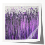 Abstract floral art print showcasing vibrant colors and intricate designs, displayed in a glossy mockup setting, perfect for modern home decor.