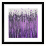 Abstract floral design frame with a sleek black mat, showcasing vibrant colors and intricate patterns, perfect for modern home decor and artistic displays.